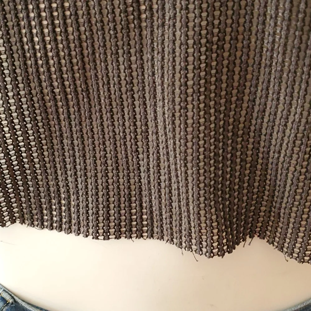 Zara sheer textured long sleeve top